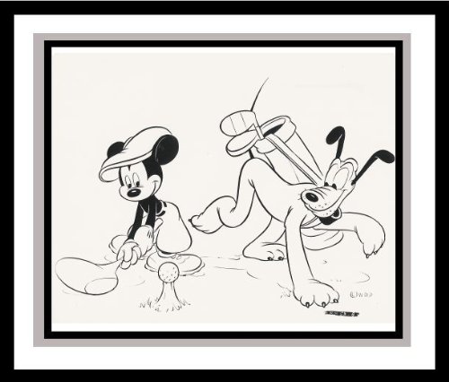 Amazon.com: Mickey Mouse and Pluto Golfing - Canine Caddy - Lobby